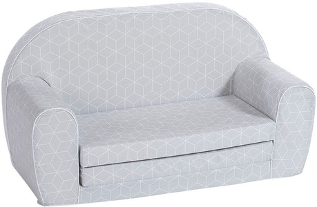 Knorrtoys, Knorrtoys Kindersofa Grau mit Geo, Knorrtoys® Sofa »Kindersofa Grau mit Geo Würfel«, (1 St.)