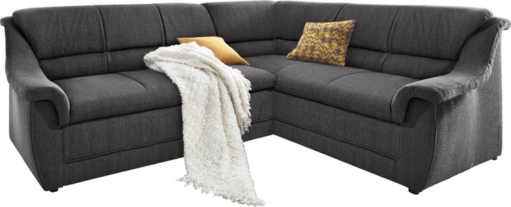 DOMO collection, DOMO collection Ecksofa, DOMO collection Ecksofa »Lale L-Form«, mit langem Schenkel, wahlweise mit Bettfunktion