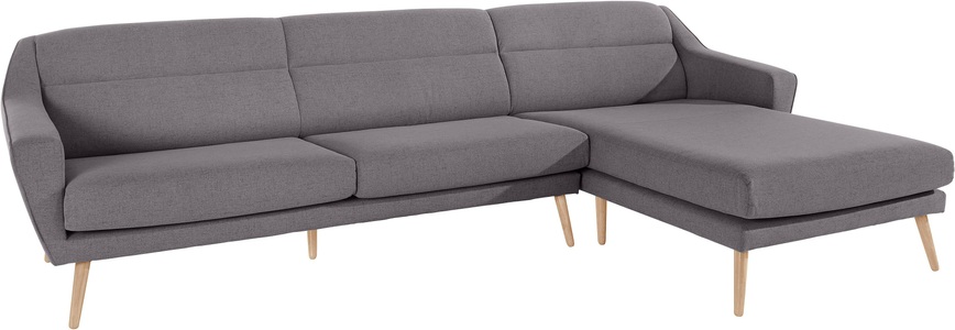 ANDAS, andas Ecksofa »Bille«, mit Naht im Rückenkissen und Beinen aus Eichenholz, Design by Morten Georgsen, andas Ecksofa »Bille L-Form«, mit Naht im Rückenkissen und Beinen aus Eichenholz