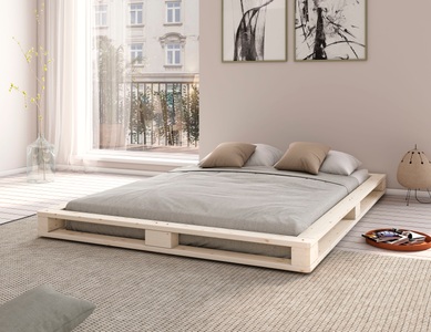 HOME AFFAIRE, Home affaire Palettenbett »Palo«, Aus massiver Kiefer, mit Lattenrost, Home affaire Palettenbett »