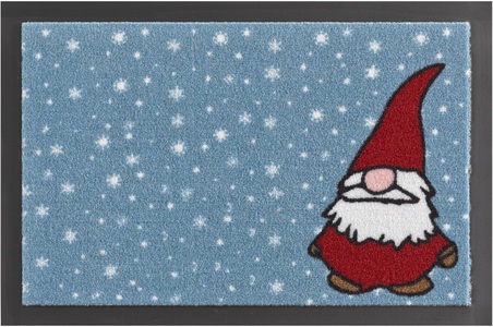 Hanse Home, Fussmatte, Hanse Home, »Weihnachtswichtel«, rutschhemmend beschichtet, getuftet, HANSE Home Fussmatte »Weihnachtswichtel, Türmatte«, rechteckig, 7 mm Höhe, In- & Outdoor, Rutschfest, Waschbar, Wetterfest, Türmatte, Zwerg, Flur