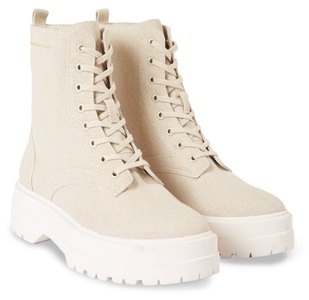 Tommy Hilfiger, Tommy Hilfiger Schnürboots »FEMININE ESSENTIAL CANVAS BOOT«, mit Profilsohle, 