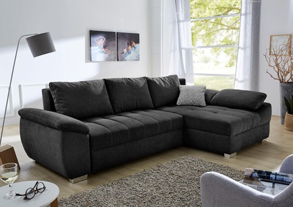 Jockenhöfer Gruppe, Jockenhöfer Gruppe Ecksofa, mit Bettfunktion und Bettkasten, Ottomane links oder rechts montierbar, inklusive loser Rücken- und Zierkissen, Jockenhöfer Gruppe Ecksofa »Alster L-Form«, mit Bettfunktion und Bettkasten, Ottomane links oder rechts montierbar