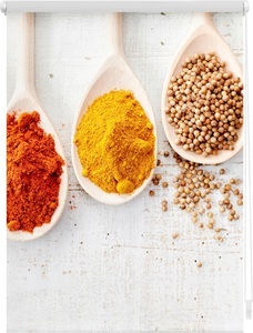 LICHTBLICK, Seitenzugrollo, Lichtblick, »Spices«, Klemmfix, Kettenzug, Lichtschutz, Fixmass, ohne Bohren, LICHTBLICK ORIGINAL Seitenzugrollo »Klemmfix Motiv Spices« Lichtschutz ohne Bohren freihängend bedruckt