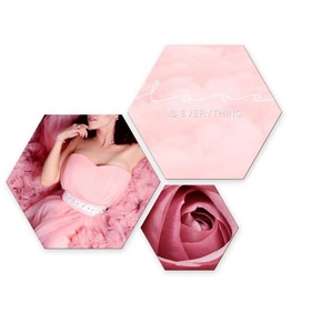 Wall-Art, Wall-Art Mehrteilige Bilder »Love is everything Collage« (Set), 