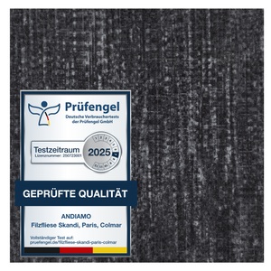 Andiamo Teppichfliese »Paris Nadelfilz«, quadratisch, 4 mm Höhe, 40x40 cm, selbstklebend, robust & strapazierfähig, 25 Stück (4 qm)