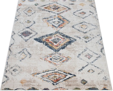 Paco Home Teppich »Kayacik 575«, rechteckig, 8 mm Höhe, Kurzflor, Rauten Muster, ideal im Wohnzimmer & Schlafzimmer