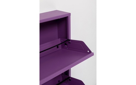 Kare Design, Schuhkipper Caruso 3-er violett, KARE Schuhschrank »Caruso«