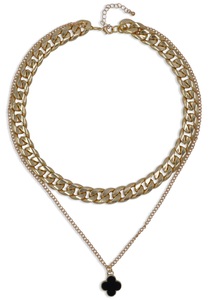 FIRETTI, Firetti Collier »Chunky Clover«, Made in Germany, Firetti Collier »Chunky Clover«