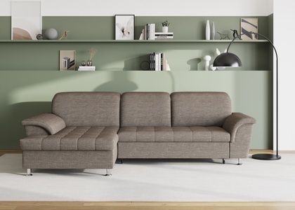 DOMO collection, DOMO collection Ecksofa »Franzi«, wahlweise mit Bettfunktion, Bettkasten und Kopfteilverstellung, frei im Raum stellbar, DOMO collection Ecksofa »Franzi Steppung im Sitzbereich B7T/H: 278/162/80 cm, L-Form« wahlweise mit Bettfunktion, Bettkasten und Kopfteilverstellung