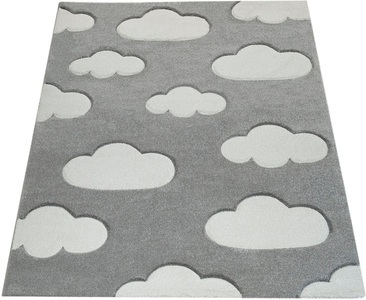 PACO HOME, Paco Home Kinderteppich »Cosmo 342«, rechteckig, 12 mm Höhe, 3D-Design, niedliches Wolken Motiv, Pastell-Farben, Kinderzimmer, Paco Home Kinderteppich »Cosmo 342«, rechteckig, 12 mm Höhe, 3D-Design, niedliches Wolken Motiv, Pastell-Farben, Kinderzimmer