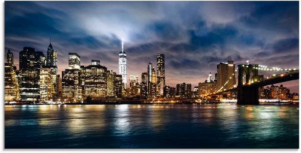 Artland Glasbild »Sonnenaufgang über Manhattan«