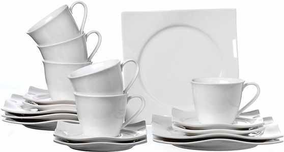 RITZENHOFF & BREKER, Via by R&B Kaffeeservice ´´Sinfonia´´ (18-tlg.), Porzellan, Ritzenhoff & Breker Kaffeeservice »Geschirr-Set, Service Sinfonia«, (Set, 18 tlg.), 18 Teile, für 6 Personen