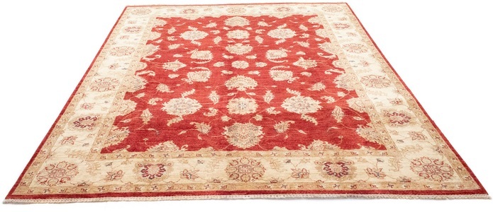 MorgenLand, morgenland Wollteppich »Ziegler Teppich handgeknüpft rot«, rechteckig, 6 mm Höhe, morgenland Wollteppich »Ziegler Teppich handgeknüpft rot«, rechteckig, 6 mm Höhe
