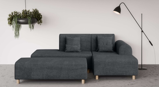 INOSIGN Ecksofa »Suyala«, L-Form mit Hocker