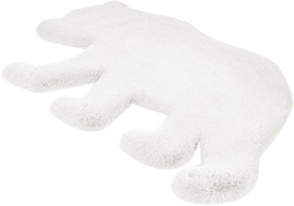 LÜTTENHÜTT, Lüttenhütt Kinderteppich »Bär«, Motivform, 36 mm Höhe, weich und flauschig, Kinderzimmer, 