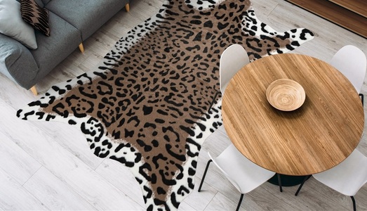 calo-deluxe Teppich »Amun 303«, fellförmig, 19 mm Höhe, Kunstfell, Wohnzimmer