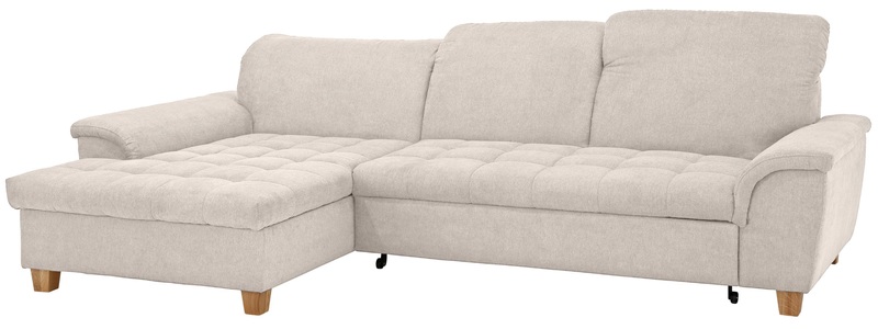 HOME AFFAIRE, Home affaire Ecksofa »Lyla«, mit Recamiere, wahlweise mit Rückenfunktion und zusätzlich mit Bett + Bettkasten, Home affaire Ecksofa »Lyla fester Sitzkomfort, bequeme Armlehnen, Breite 279cm, L-Form« mit Recamiere, wahlweise mit Rückenfunktion und zusätzlich mit Bett