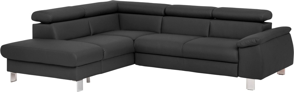Cotta, COTTA Ecksofa »Komaris«, inklusive Kopf- bzw. Rückenverstellung, wahlweise Bettfunktion, Bettkasten und RGB-LED-Beleuchtung, COTTA Ecksofa »Komaris L-Form, B: 249 cm« mit Kopfteilverstellung, optional Bettfunktion, Bettkasten & Licht