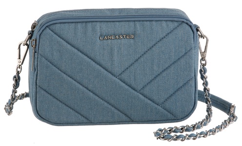 Lancaster, Lancaster 518-92 JEANS MATELASSE-0 Einmalige Grösse, LANCASTER Umhängetasche »Crossbody bag Jeans Matelassé«, mit Kettendetails