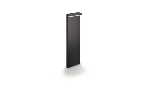 Philips, Philips Bustan L-förmige LED-Wegeleuchte aus Alu, Philips Sockelleuchte myGarden Bustan 77 cm 2700K