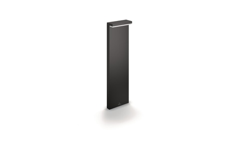 Philips, Philips Bustan L-förmige LED-Wegeleuchte aus Alu, Philips Sockelleuchte myGarden Bustan 77 cm 2700K