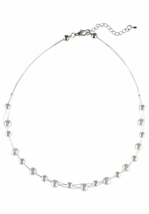 J. JAYZ, J.Jayz Collier »Drahtcollier, 3 reihig«, Firetti Collier »Drahtcollier, 3 reihig«, (1 tlg.), mit Glasperle