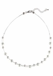 J. JAYZ, J.Jayz Collier »Drahtcollier, 3 reihig«, Firetti Collier »Drahtcollier, 3 reihig«, (1 tlg.), mit Glasperle