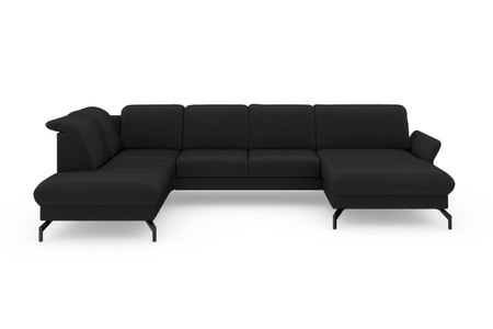 sit&more Wohnlandschaft »Fashion«, wahlweise mit Kopfteilverstellung und Vorziehsitz, motorisch, mit schwarzen Metallfüssen