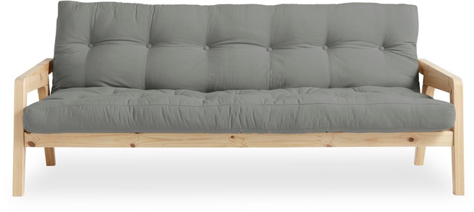 Karup Design, Karup Design Schlafsofa GRAB Gestell und Stofffarbe auswählbar, Karup Design Schlafsofa, Mit Holzstruktur, inkl. Futonmatratze, Liegefläche 130x190 cm
