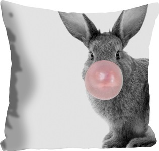 queence Dekokissen »Bunny Gum«, (1 St.), mit einem Hasen mit Kaugummi
