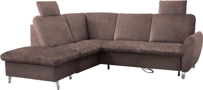 SIT&MORE, sit&more Ecksofa, sit&more Ecksofa »Daytona L-Form«, mit Federkern, zwei Kopfstützen und wahlweise mit Bettfunktion