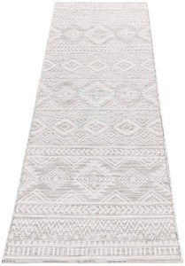 Carpet City, Carpet City Läufer »Palm«, rechteckig, 5 mm Höhe, Wetterfest & UV-beständig, für Balkon, Terrasse, Flur, Küche, flach gewebt, Carpet City Outdoorteppich »PALM 3522«, rechteckig, 5 mm Höhe, Läufer, Wetterfest & UV-beständig, für Balkon, Terrasse, Küche, flach