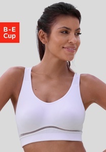 LASCANA ACTIVE Sport-BH, mit LA-Buchstaben aus funkelnden Pailletten aus Coolmax-Material