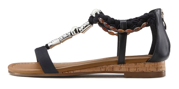 Lascana, LASCANA Sandale, LASCANA Sandale »Sommerschuh«, Sandalette, Sommerschuh mit Schmuckelementen VEGAN