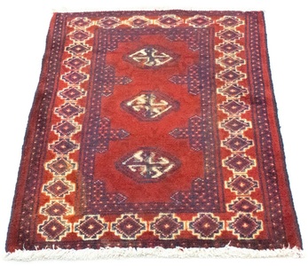MorgenLand, morgenland Wollteppich »Turkaman Teppich handgeknüpft rot«, rechteckig, 7 mm Höhe, morgenland Wollteppich »Turkaman Teppich handgeknüpft rot«, rechteckig, 7 mm Höhe