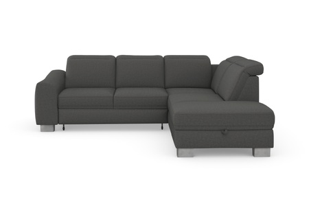 sit&more Ecksofa »Durness«, mit Federkern und hochwertigen Edelstahlfüssen, wahlweise mit Kopfteilverstellung, Bettfunktion und Stauraum oder mit Bettfunktion und Bettkasten
