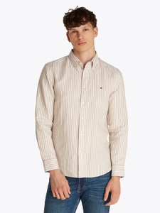 Tommy Hilfiger Langarmhemd »LINEN BLEND BOLD STRIPE«, mit feinen Streifen