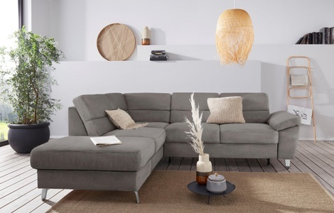 SIT&MORE, sit&more Ecksofa, sit&more Ecksofa »Sorano L-Form«, wahlweise mit Bettfunktion und Bettkasten