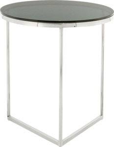 Kayoom, Kayoom Beistelltisch »Beistelltisch Wynona 225«, runde Glas-Tischplatte, Kayoom Beistelltisch »Wynona 225, in stilvollem Design,mit dreieckiger Grundform«, (1 St.), Glamouröses Design, hochwertige Verarbeitung, Hingucker-Gestell