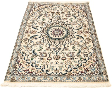 MorgenLand, morgenland Wollteppich »Nain 9la Teppich handgeknüpft beige«, rechteckig, 8 mm Höhe, morgenland Wollteppich »Nain 9la Teppich handgeknüpft beige«, rechteckig, 8 mm Höhe