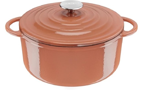 Tefal, Bräter Bräter, Tefal Kochtopf »Tefal LOV Kochtopf 25 cm terracotta«, Gusseisen