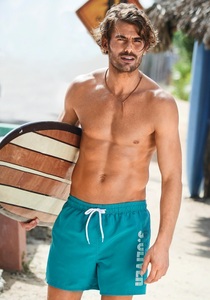 S.OLIVER BEACHWEAR, s.Oliver Beachwear Badeshorts, s.Oliver Badeshorts, mit seitlichem Logodruck