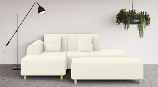 INOSIGN Ecksofa »Suyala«, L-Form mit Hocker