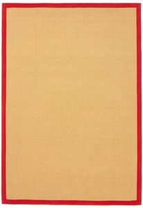 carpetfine, carpetfine Sisalteppich »Sisal«, rechteckig, 5 mm Höhe, carpetfine Sisalteppich »Sisal«, rechteckig, 5 mm Höhe, mit farbiger Bordüre, Anti Rutsch Rückseite