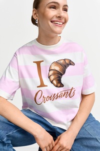 RICHROYAL T-Shirt oversized, croped, grosses Frontmotiv, aus reiner Baumwolle