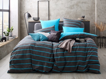my home Bettwäsche »Katja«, Bettwäsche aus Baumwolle, Bettwäsche mit Streifen-Design, Wendeoptik