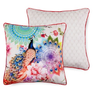 hip, hip Dekokissen »Bengta«, mit Mandala, hip Dekokissen »Bengta«, Mit Füllung, 1 Stück, Biese, 30x60, Wendeoptik, Weich, Mandala, Sand