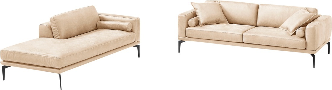 Egoitaliano, Egoitaliano Polstergarnitur »Masu«, Höhe der Rückenkissen und Sitztiefe verstellbar, 3 Rollkissen, Egoitaliano Polstergarnitur »Masu, Design trifft sensationellen Sitzkomfort«, Höhe der Rückenkissen und Sitztiefe verstellbar, 3 Rollkissen