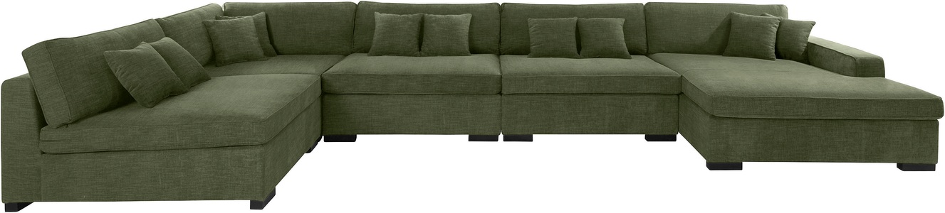 Guido Maria Kretschmer Home&Living, Guido Maria Kretschmer Home&Living Wohnlandschaft »Skara XXL«, Lounge-Sofa XXL mit Federkern-Polsterung, in vielen Bezugsvarianten, auch recycelt, Home affaire Wohnlandschaft »Skara XXL U-Form« Lounge-Sofa XXL mit Federkern-Polsterung, in vielen Bezugsvarianten
